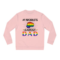 Thumbnail for Rainbow Pride Flag Sweatshirt Unisex Size - #1 World's Gayest Dad Printify