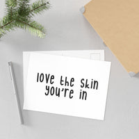 Thumbnail for Affirmation Feminist Pro Choice Fine Art Postcard - Love The Skin Printify