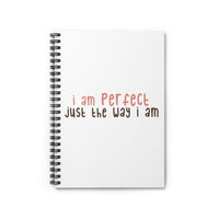 Thumbnail for Affirmation Feminist Pro Choice Ruled Line Spiral Notebook - I Am Perfect (Text) Printify