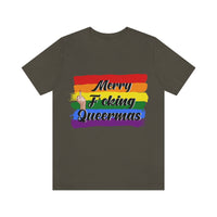 Thumbnail for Classic Unisex Christmas LGBTQ T-Shirt - Merry F*cking Queermas Printify
