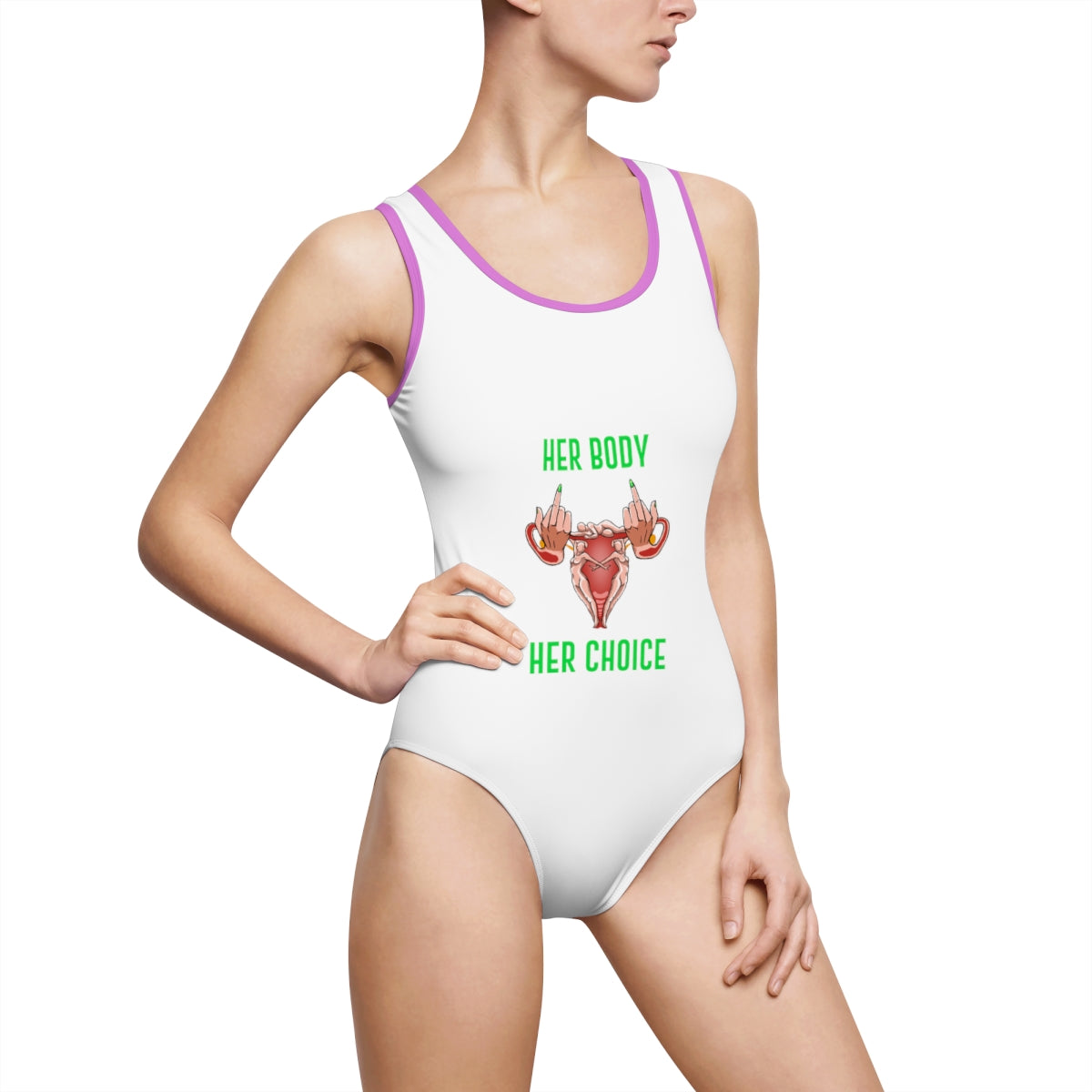 IAC  Women's Swimwear / Her body her choice Printify