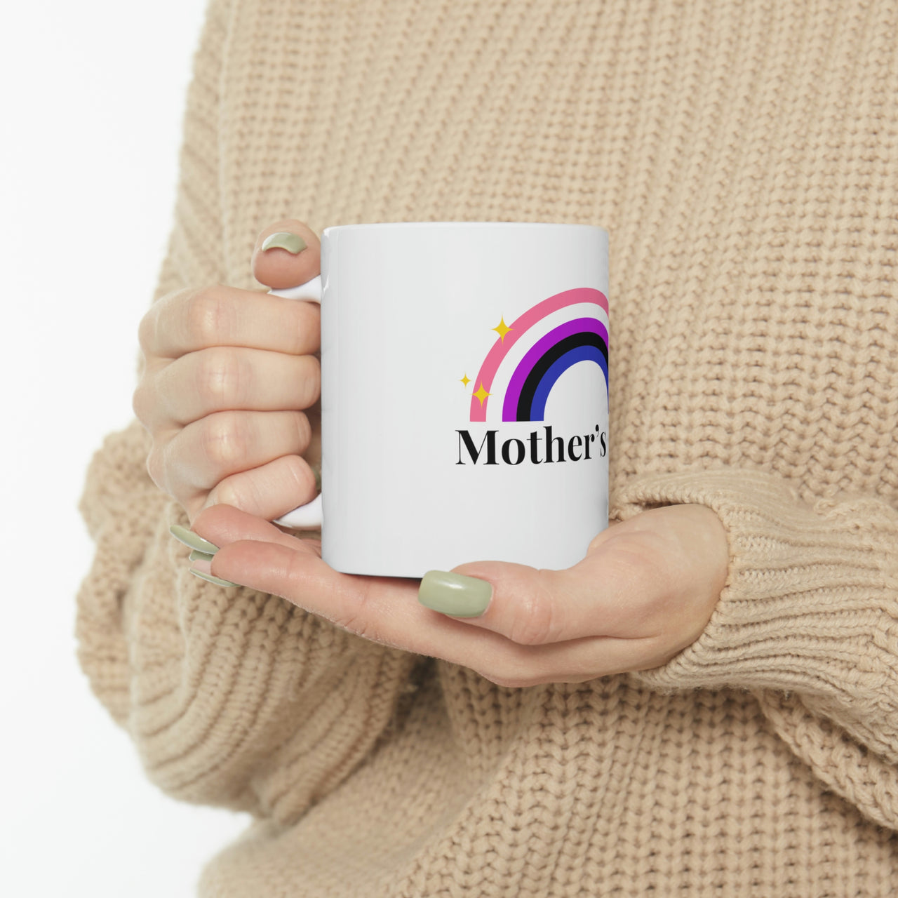 Genderfluid Flag Ceramic Mug  - Mother's Day Printify