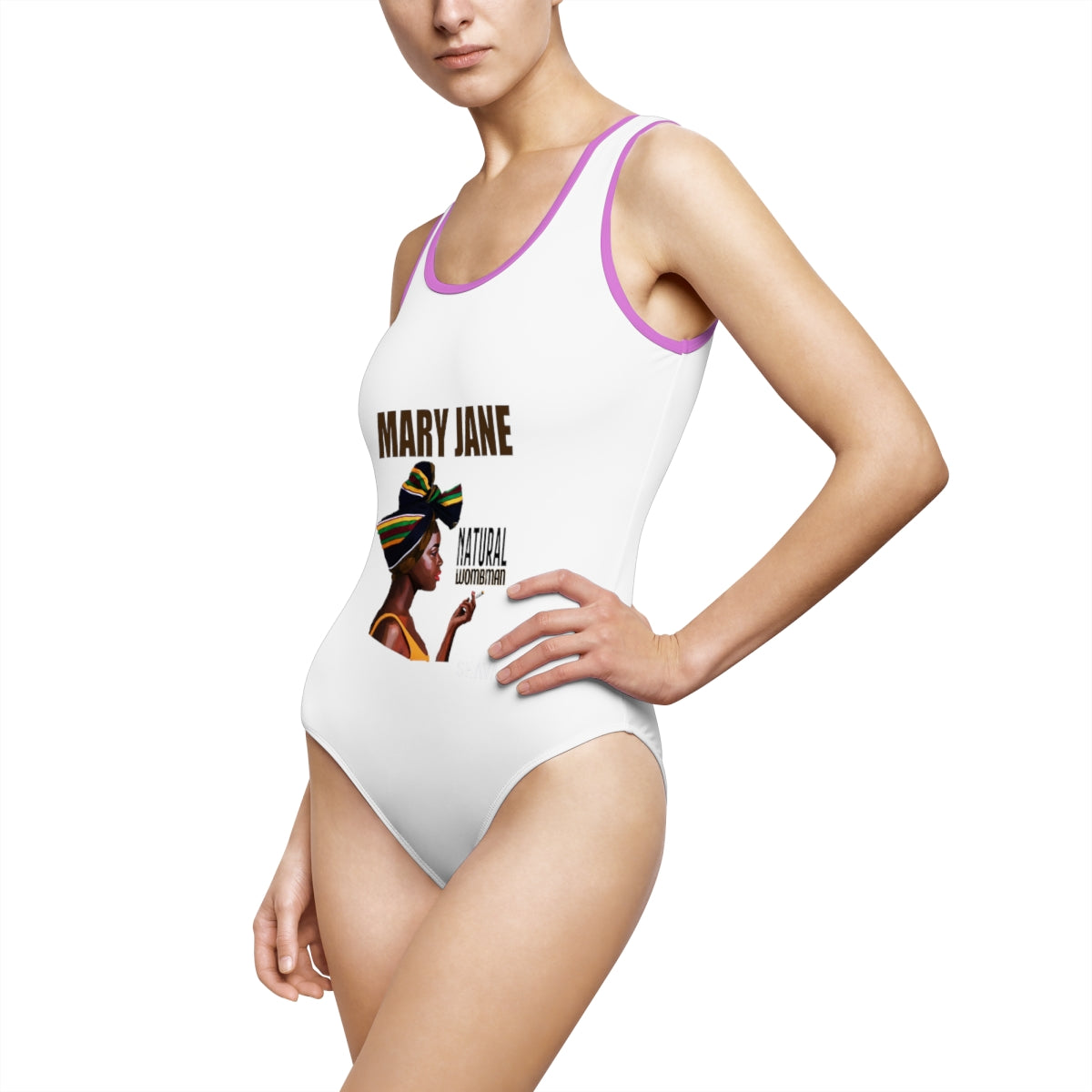 VCC  Women's Swimwear One-Piece Swimsuit/ Natural Wombman Printify