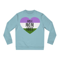 Thumbnail for Genderqueer Pride Flag Sweatshirt Unisex Size - Free Mom Hugs Printify