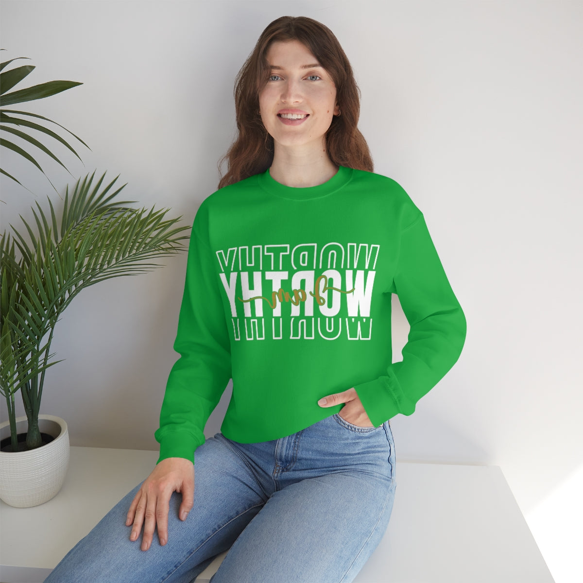 Affirmation Feminist Pro Choice Sweatshirt Unisex  Size – I am Worthy Printify