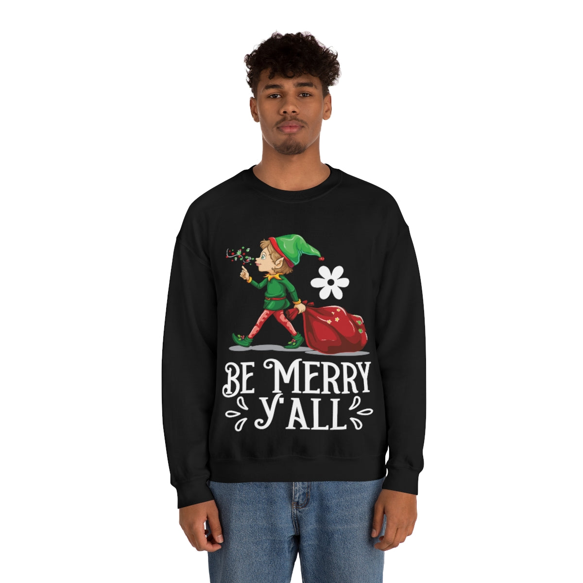 Merry Christmas Unisex Sweatshirts , Sweatshirt , Women Sweatshirt , Men Sweatshirt ,Crewneck Sweatshirt, Be Merry Y'all Printify