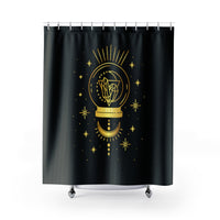 Thumbnail for Yoga Spiritual Meditation Shower Curtains - Intuition 111 Angel Number Printify