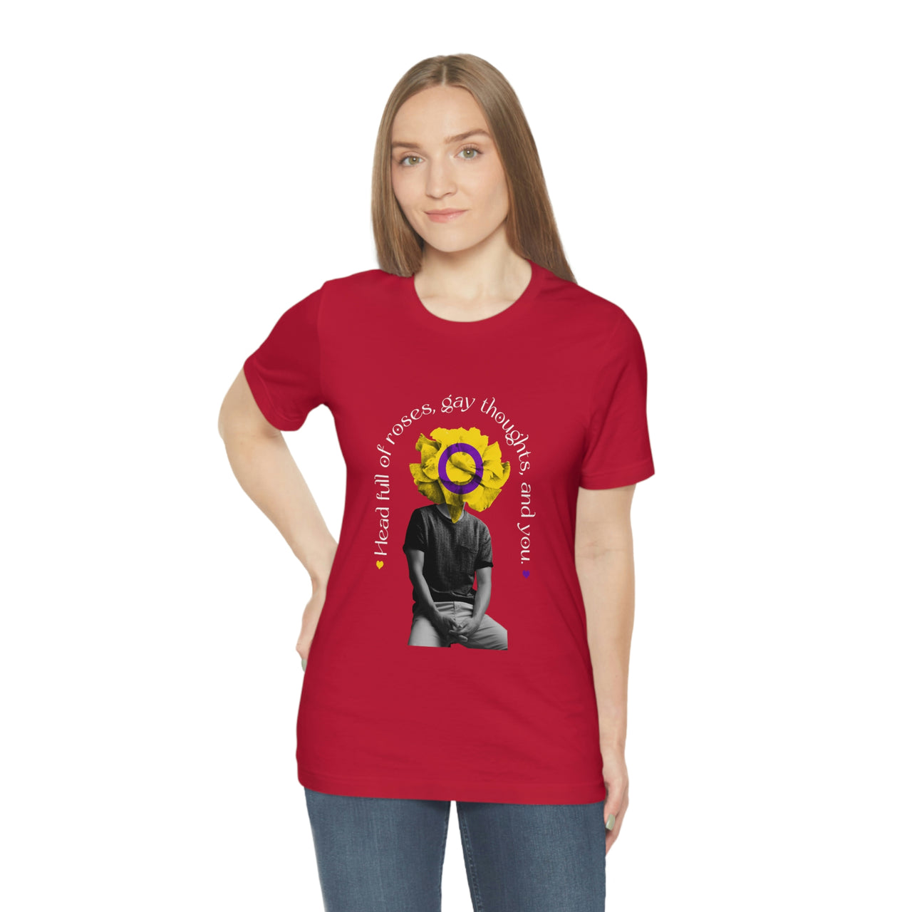 Intersexual Flag LGBTQ Affirmation T-shirt  Unisex Size - Head Full Of Roses Printify