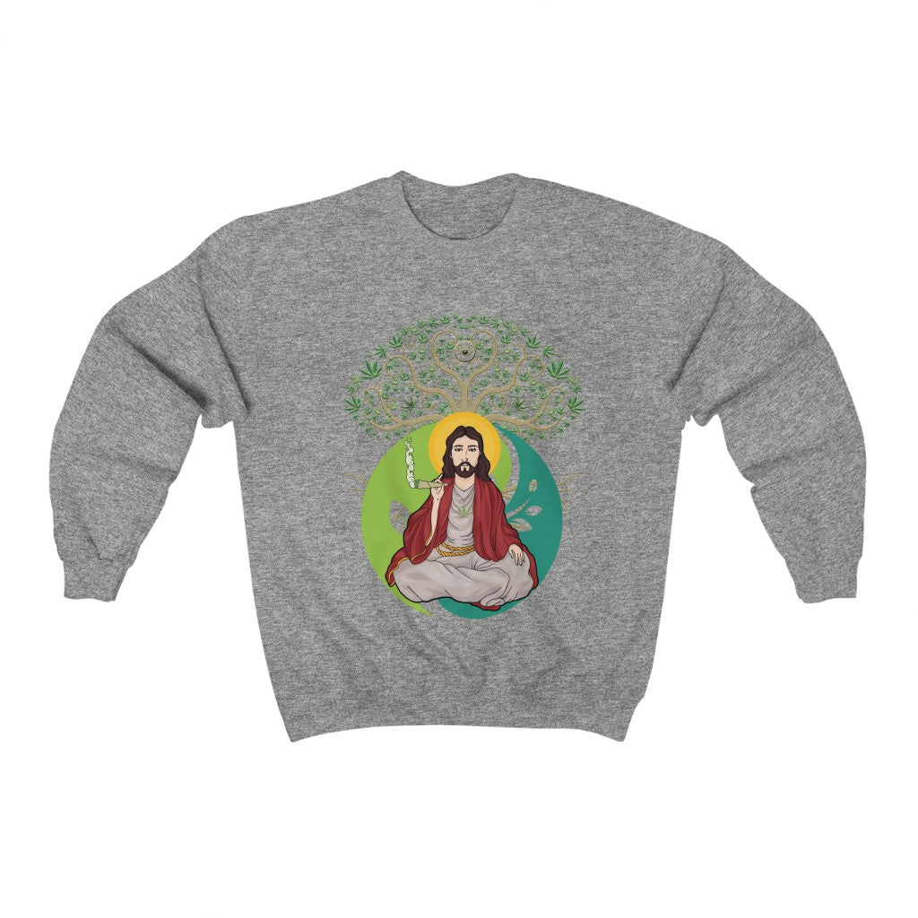 KCC Unisex  Sweatshirt  Heavy Blend™   Crewneck Sweatshirt / White Jesus Printify