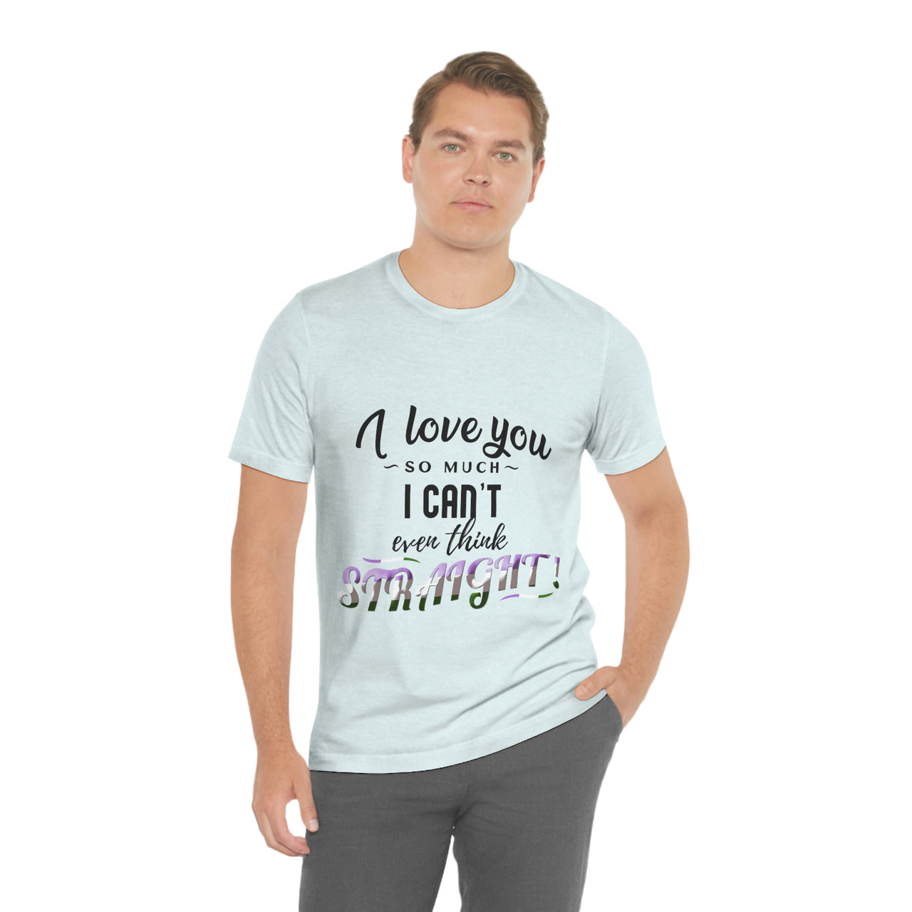 Genderqueer Flag LGBTQ Affirmation T-shirt  Unisex Size - I Can't Even Think Straight Printify