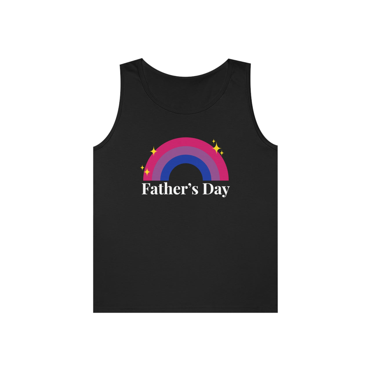 Bisexual Pride Flag Heavy Cotton Tank Top Unisex Size - Father's Day Printify