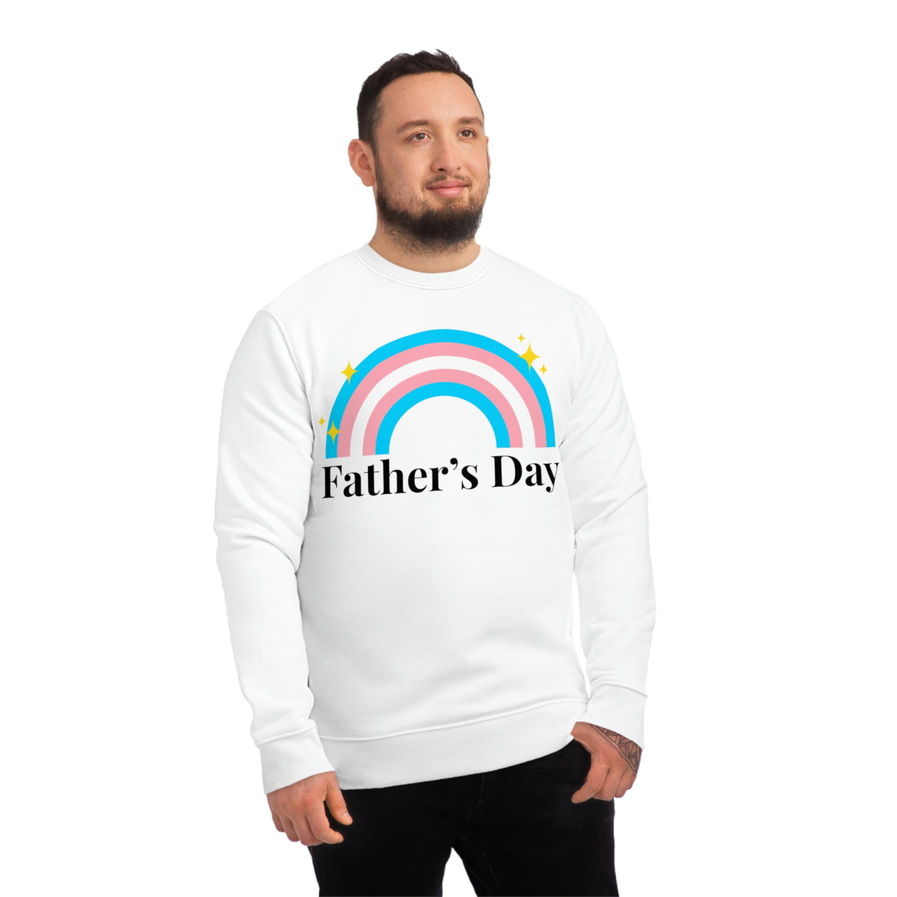Transgender Pride Flag Sweatshirt Unisex Size - Father's Day Printify