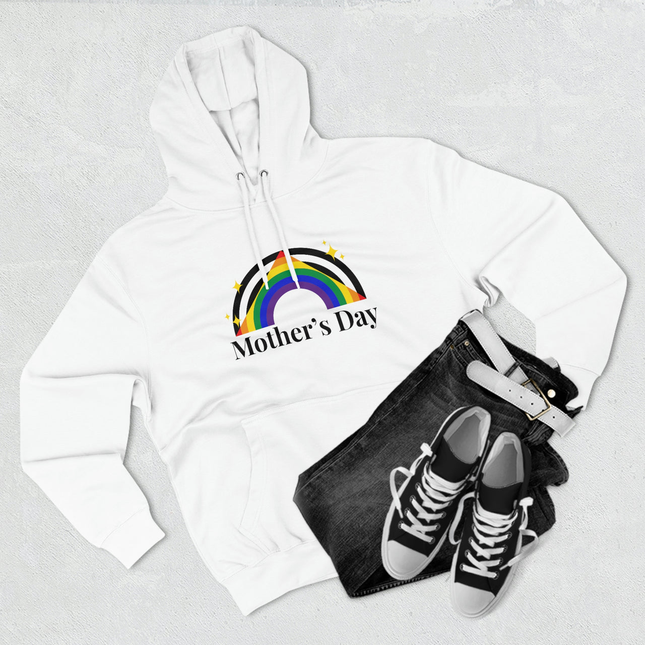 Straight Ally Flag Mother's Day Unisex Premium Pullover Hoodie - Mother's Day Printify