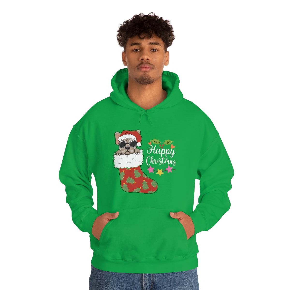 Merry Christmas Hoodie Unisex Custom Hoodie , Hooded Sweatshirt , Dog Christmas Printify