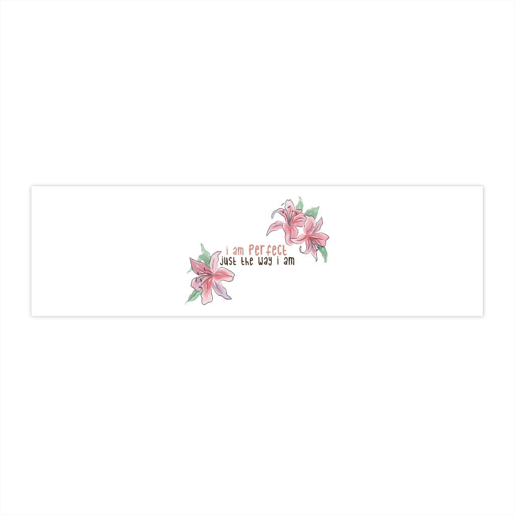 IAC  Home & Livings-Magnet & Stickers /Bumper Stickers/I am perfect (with flowers) Printify
