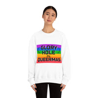 Thumbnail for Unisex Christmas LGBTQ Heavy Blend Crewneck Sweatshirt - Glory Hole It’s Queermas Printify