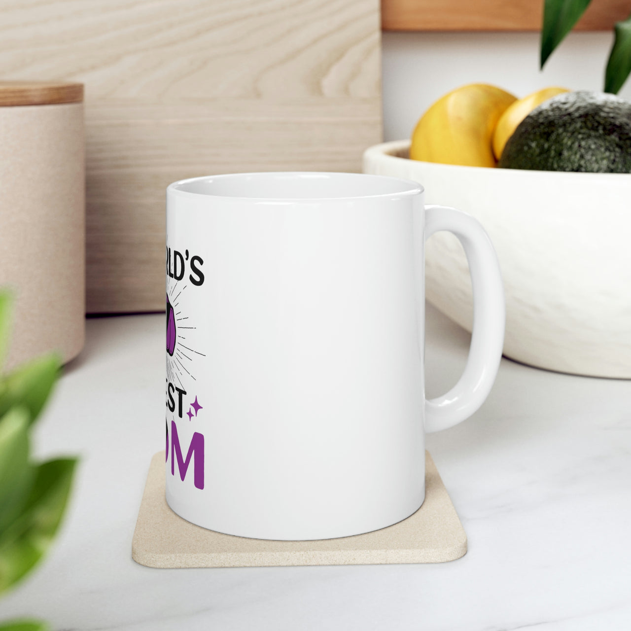 Labrys Lesbian Flag Ceramic Mug  - #1 World's Gayest Mom Printify