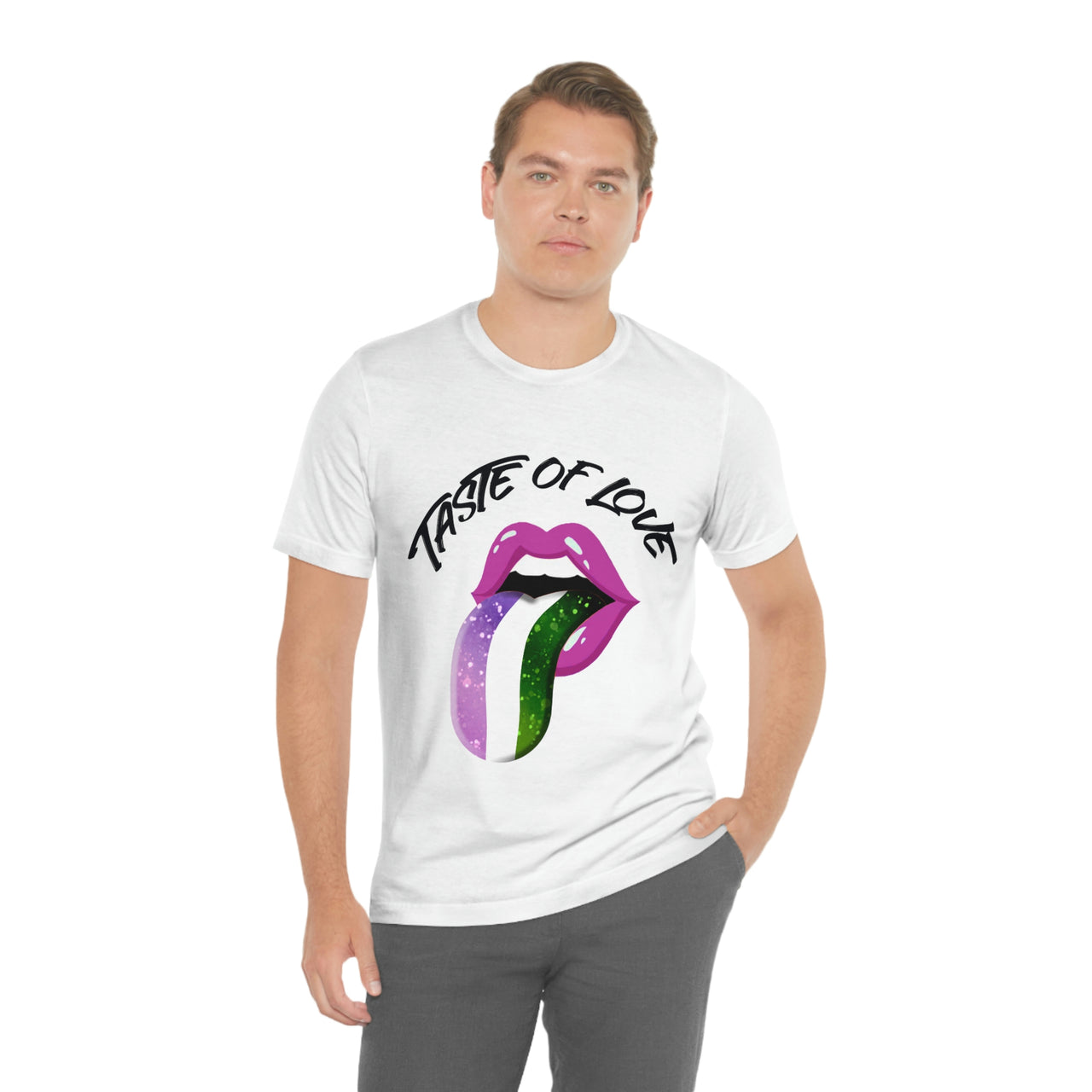 Genderqueer Flag LGBTQ Affirmation T-shirt  Unisex Size - Taste Of Love Printify
