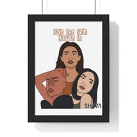 Thumbnail for Affirmation Feminist Pro Choice Premium Framed Vertical Poster - Love The Skin I'm In Printify