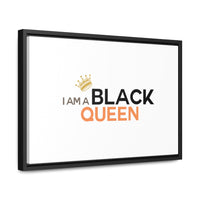 Thumbnail for Affirmation Feminist Pro Choice Canvas Print With Horizontal Frame - I Am A Black Queen Printify