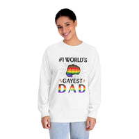 Thumbnail for Philadelphia Pride Flag Unisex Classic Long Sleeve Shirt - #1 World's Gayest Dad Printify