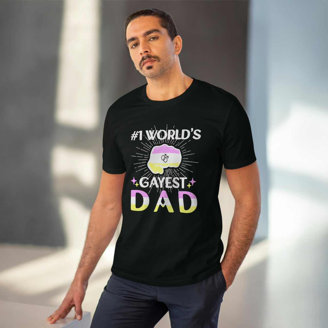 Twink Pride Flag T-shirt Unisex Size - #1 Word's Gayest Dad Printify