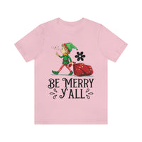 Thumbnail for Classic Unisex Christmas T-shirt - Be Merry Y'all Printify