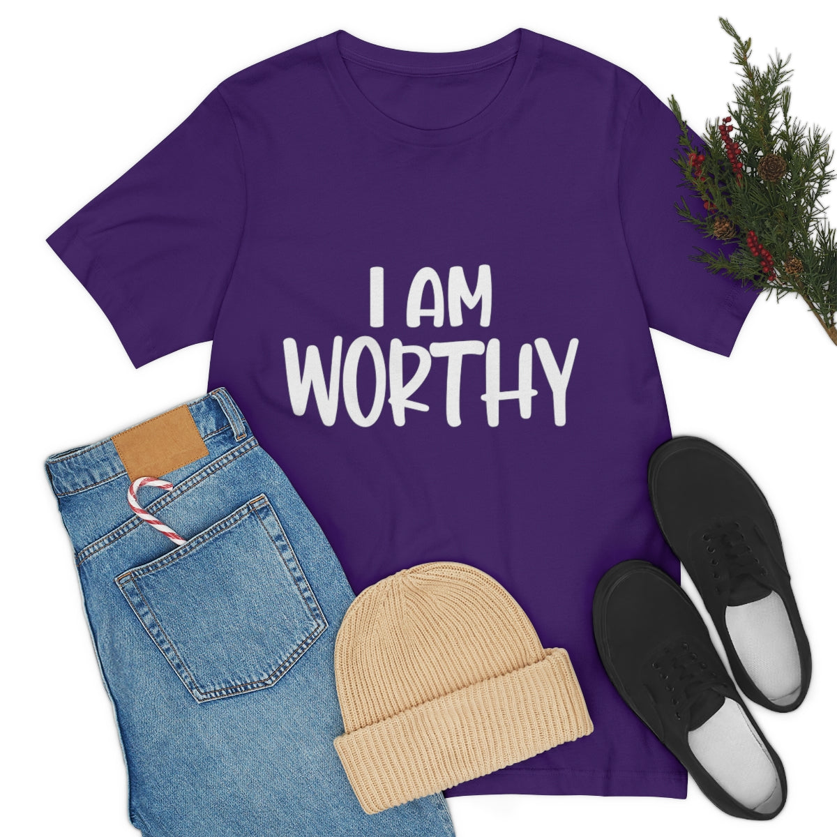 Affirmation Feminist Pro Choice T-Shirt Unisex Size - I am a Worthy Printify