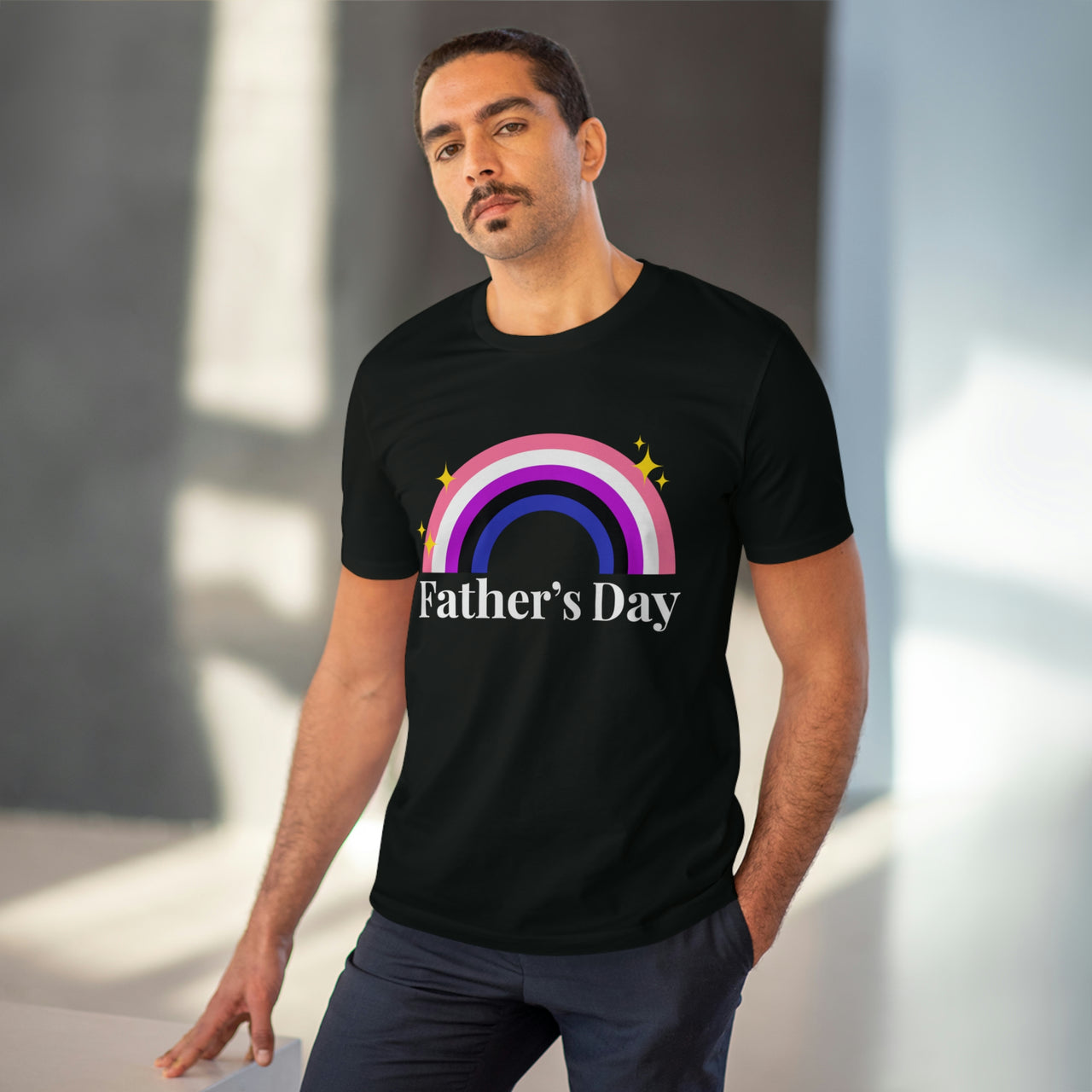Genderfluid Pride Flag T-shirt Unisex Size - Father's Day Printify