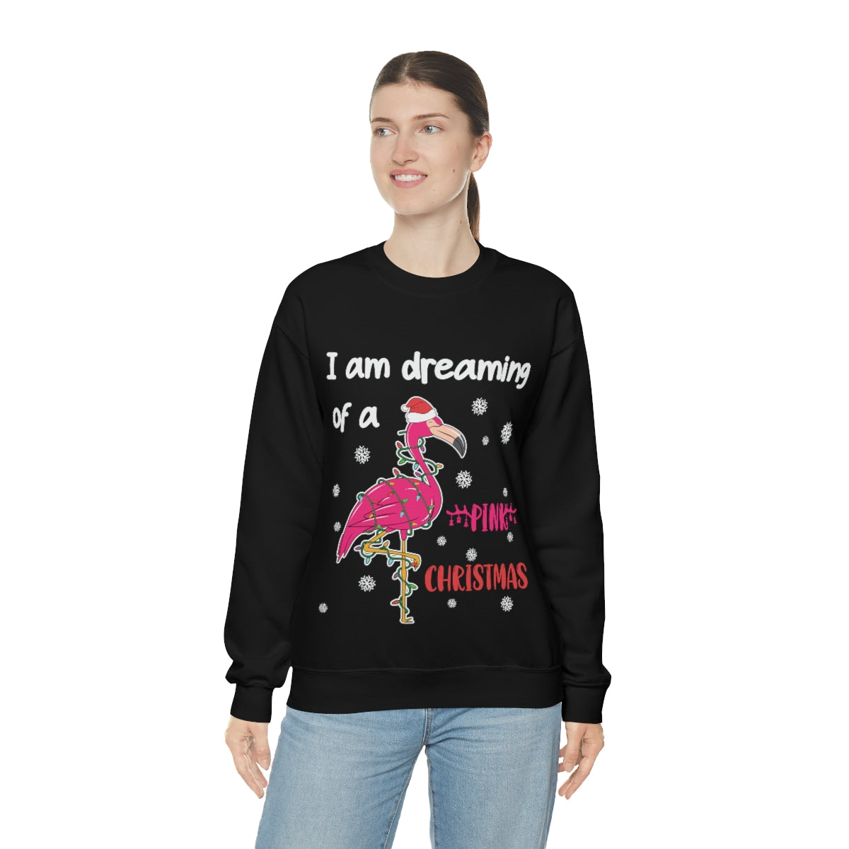 Merry Christmas Unisex Sweatshirts , Sweatshirt , Women Sweatshirt , Men Sweatshirt ,Crewneck Sweatshirt, Pink Christmas Printify