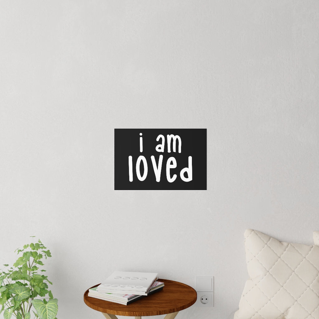 Affirmation Feminist Pro Choice Wall Decals - I Am Loved (white) Printify