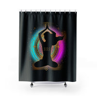 Thumbnail for Yoga Spiritual Meditation Shower Curtains - Alignment 222 Angel Number Printify