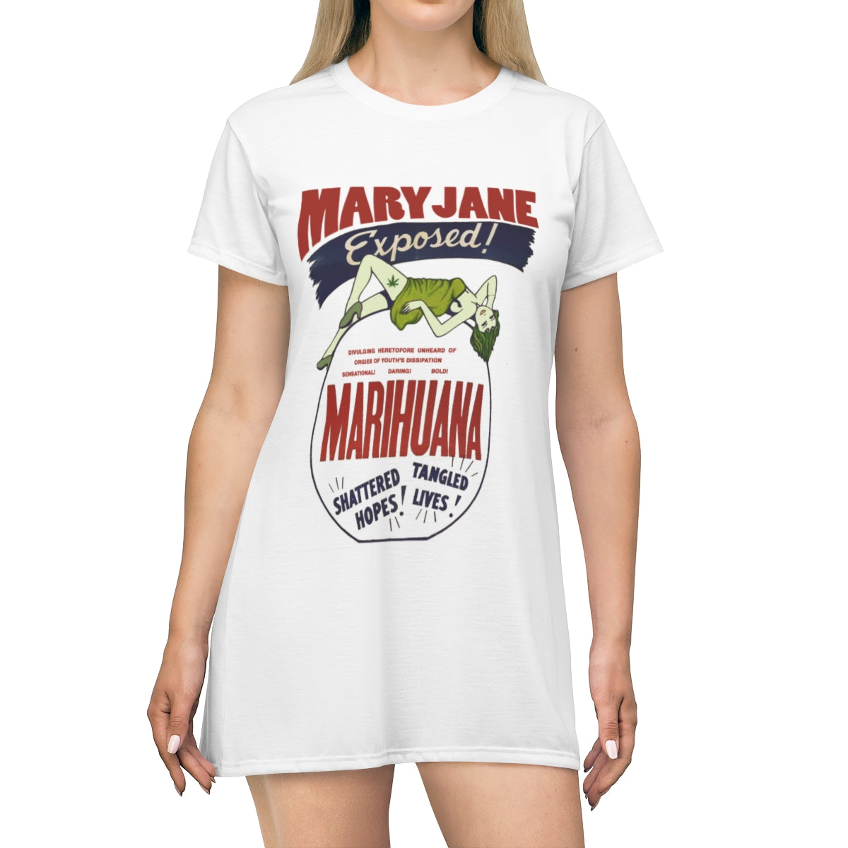 VCC  Women's T-shirts  All Over Print T-Shirt Dress / Maryjane Exposed Printify