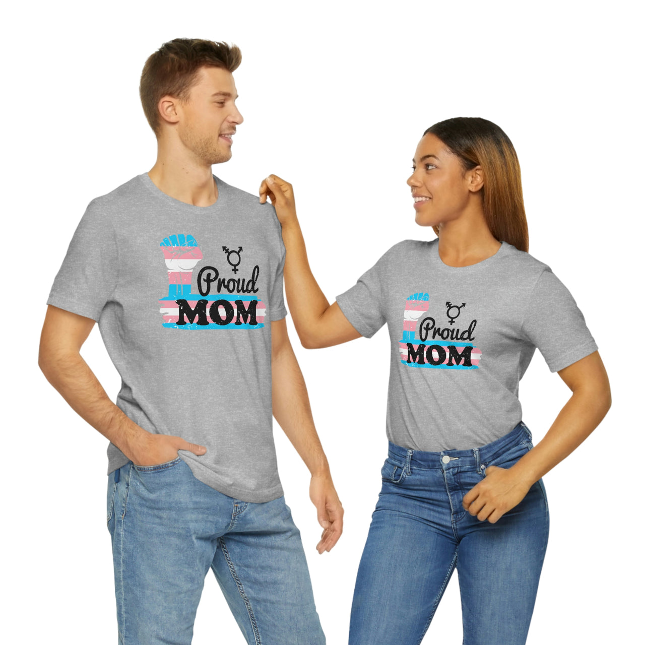 Transgender Pride Flag Mother's Day Unisex Short Sleeve Tee - Proud Mom SHAVA CO