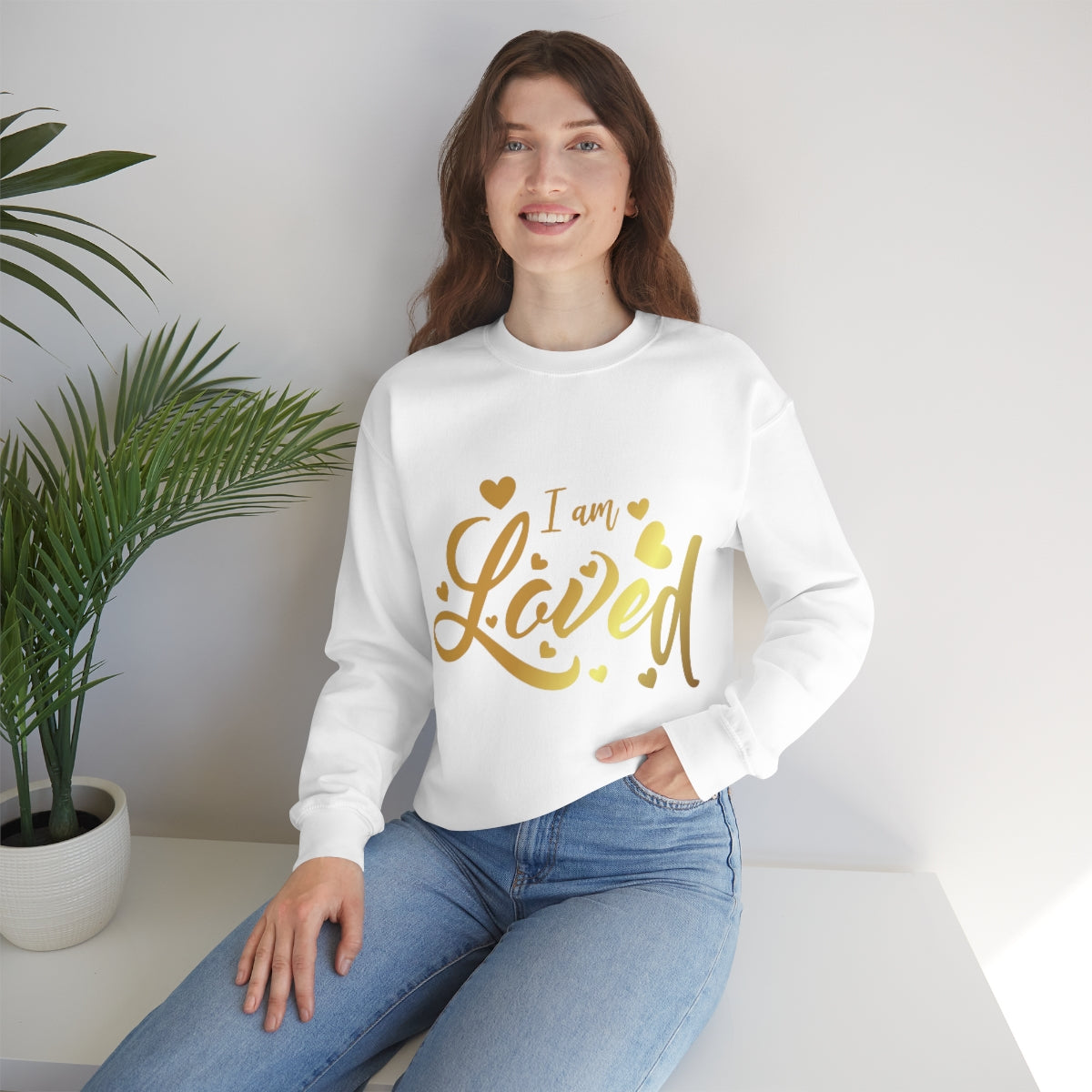 Affirmation Feminist Pro Choice Sweatshirt Unisex  Size – I Am Loved Printify