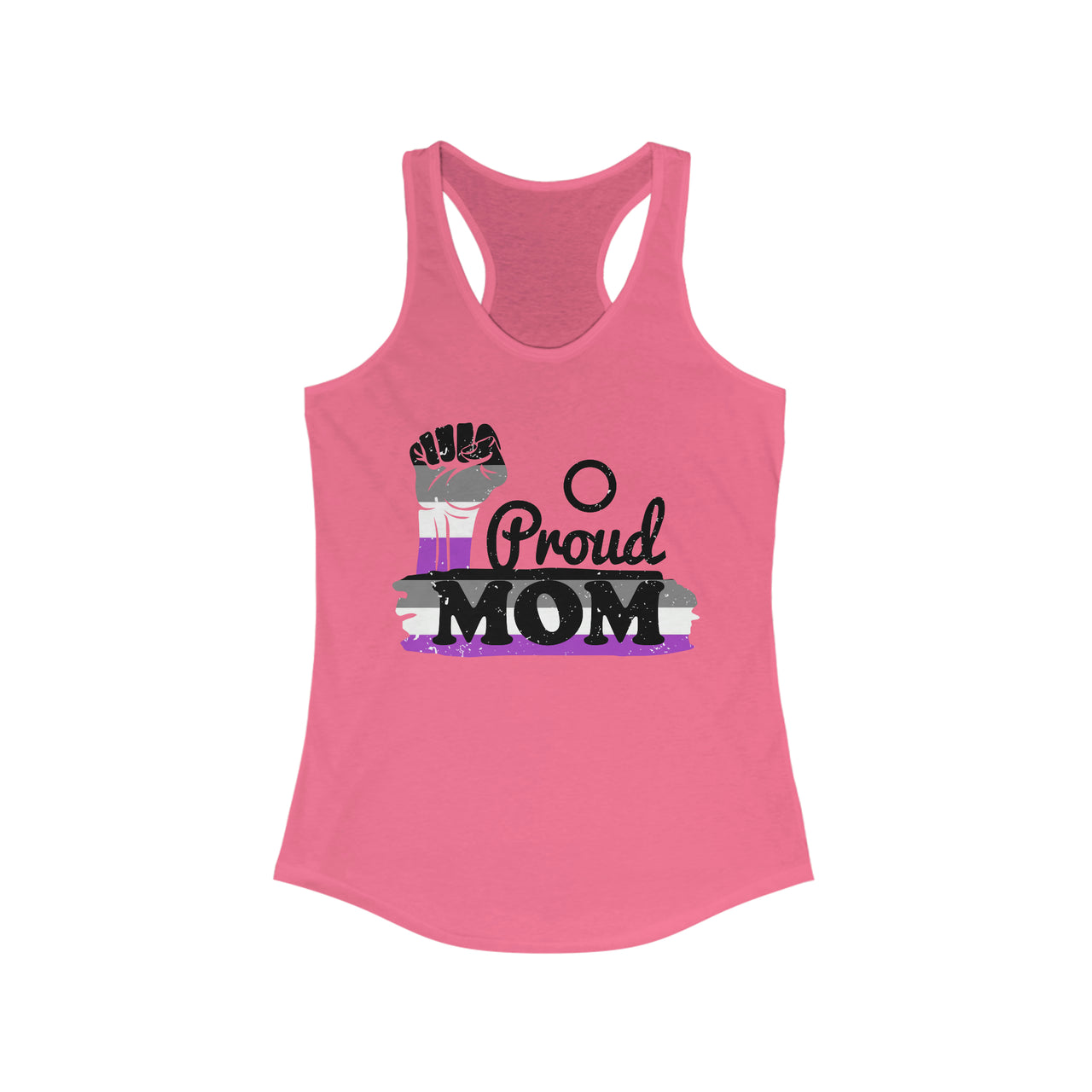 Asexual Pride Flag Mother's Day Ideal Racerback Tank - Proud Mom SHAVA CO