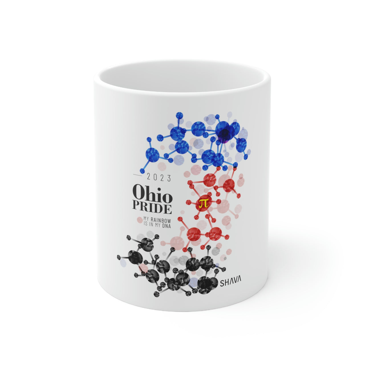 Polyamory Ceramic Mug Ohio Pride - My Rainbow Is In My DNA SHAVA CO