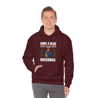 Thumbnail for Unisex Christmas LGBTQ Heavy Blend Hoodie - Have A Blue Ball Queermas Printify