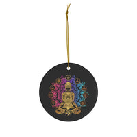 Thumbnail for Yoga Spiritual Meditation Ceramic Ornament , 4 Shape's - Release 999 Angel Number Printify
