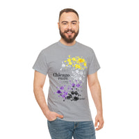Thumbnail for SHAVA CO Non Binary Flag 2023 Pride, Chicago Unisex Heavy Cotton Tee - My Rainbow Is In My DNA Printify
