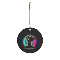 Thumbnail for Yoga Spiritual Meditation Ceramic Ornament , 4 Shape's - Alignment 222 Angel Number Printify