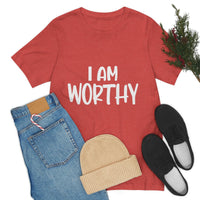 Thumbnail for Affirmation Feminist Pro Choice T-Shirt Unisex Size - I am a Worthy Printify