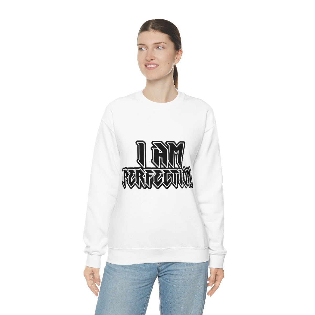 Affirmation Feminist Pro Choice Sweatshirt Unisex  Size – I Am Perfection Printify