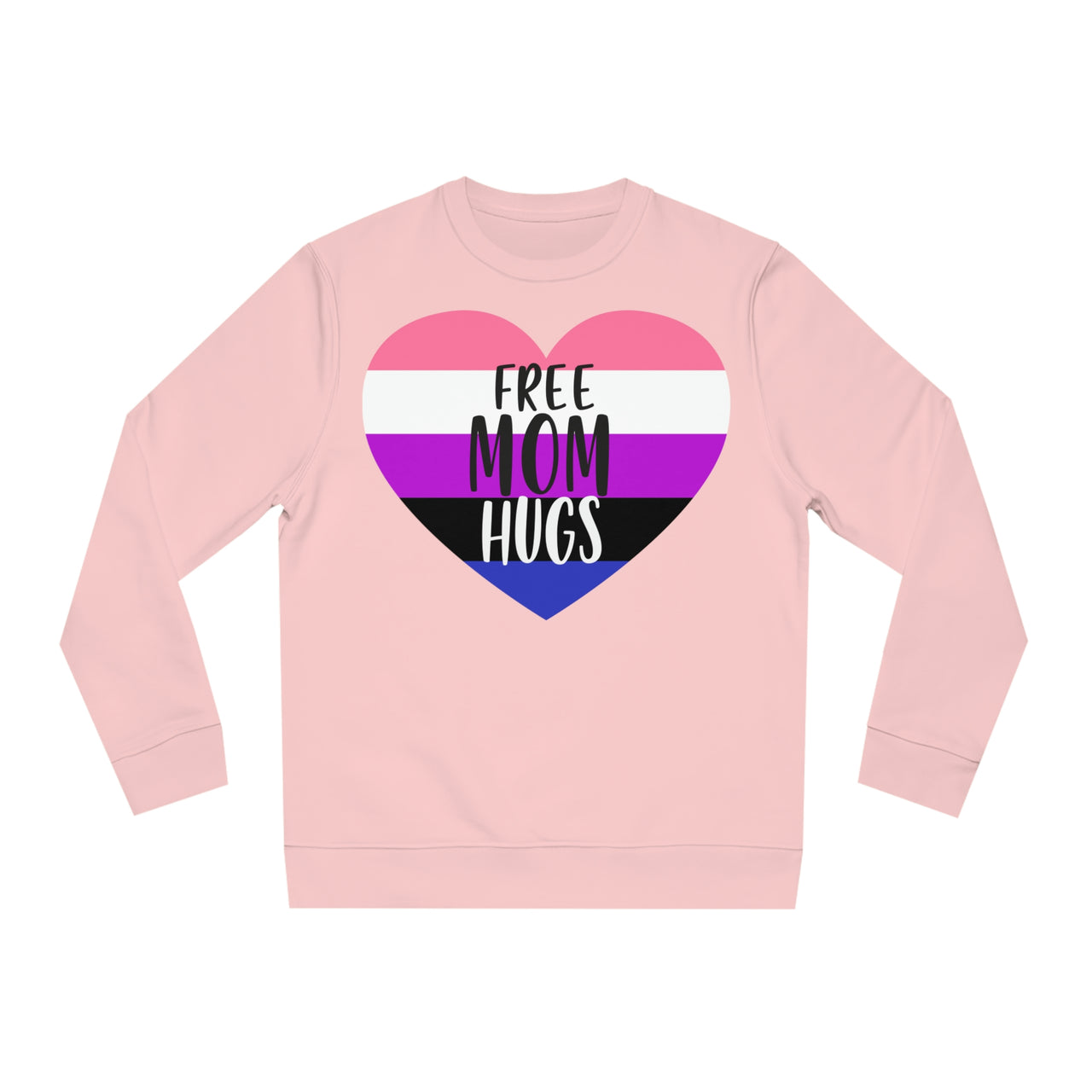 Genderfluid Pride Flag Sweatshirt Unisex Size - Free Mom Hugs Printify