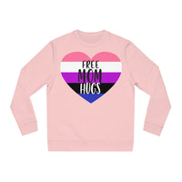 Thumbnail for Genderfluid Pride Flag Sweatshirt Unisex Size - Free Mom Hugs Printify