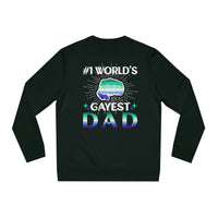 Thumbnail for Gay Pride Flag Sweatshirt Unisex Size - #1 World's Gayest Dad Printify