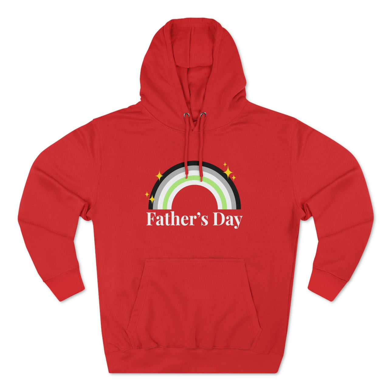 Agender Pride Flag Unisex Premium Pullover Hoodie - Father's Day Printify