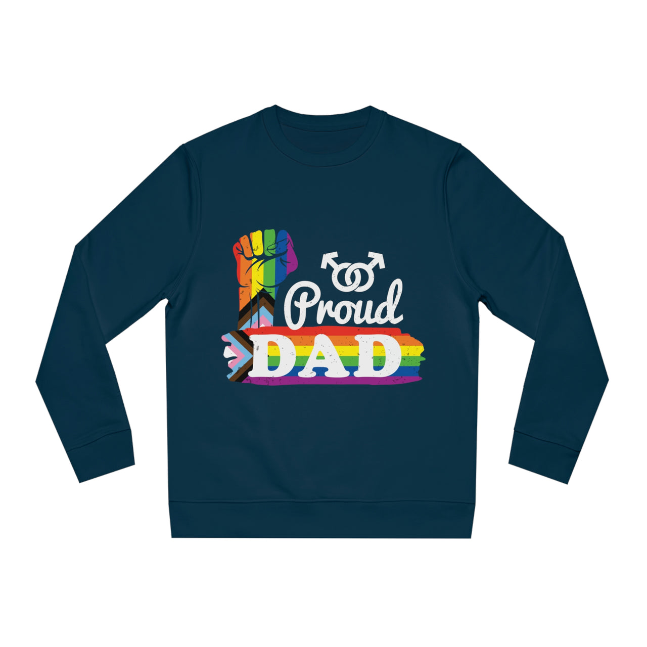 Progress Pride Flag Sweatshirt Unisex Size - Proud Dad Printify
