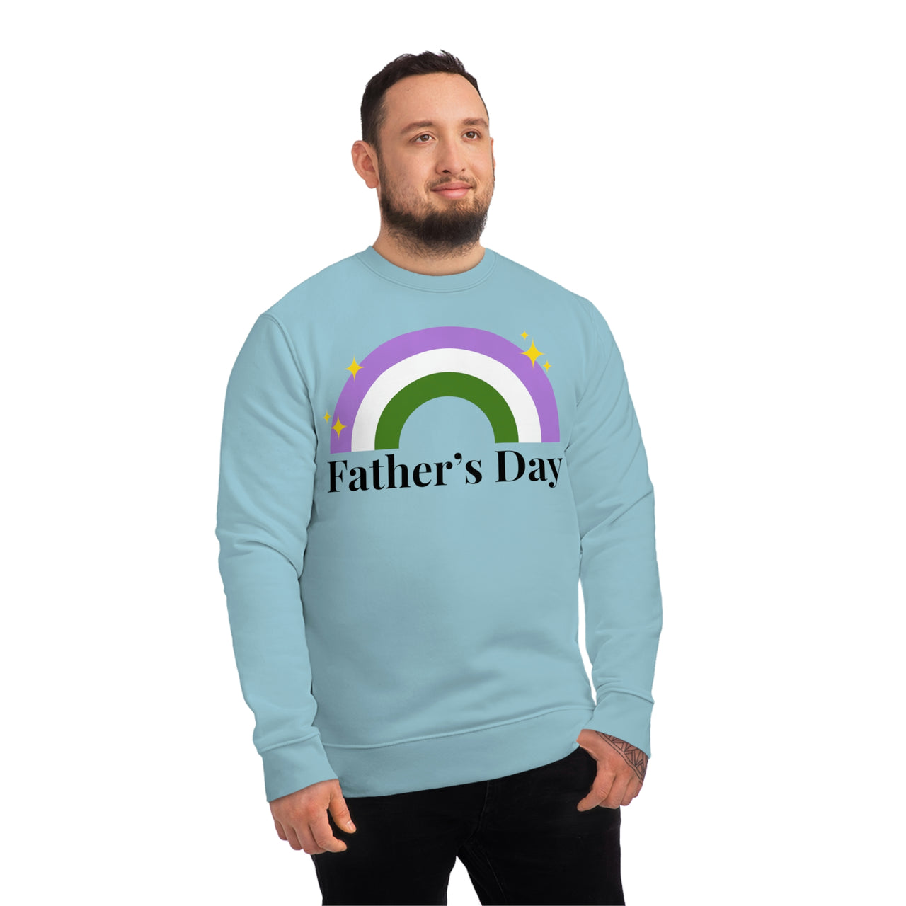 Genderqueer Pride Flag Sweatshirt Unisex Size - Father's Day Printify