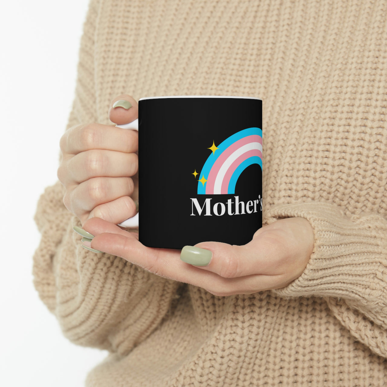Transgender Flag Ceramic Mug  - Mother's Day Printify